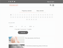 Tablet Screenshot of pregnology.com